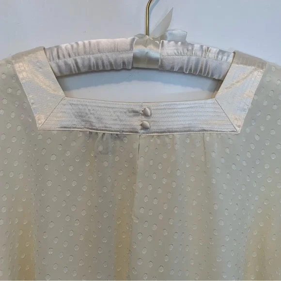 Apt 9 Semi Sheer Swiss Dot Feminine Blouse - Picture 7 of 10